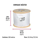 Metro cable flexible 3/16' acero 7x19 recubierto PVC, 300 m 4
