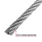 Metro de cable rígido 5/16' de acero 7x7 hilos, 75 m, FIERO 2