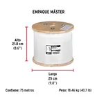 Metro de cable flexible 5/16' de acero 7x19 hilos, 75 m 4