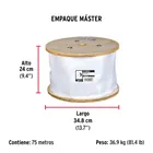 Metro de cable flexible 7/16' de acero 7x19 hilos, 75 m 4