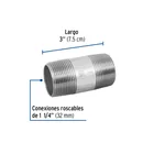 Niple de acero galvanizado 1-1/4 x 3', FOSET 2