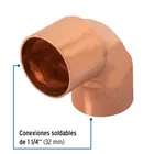 Codo 90° de cobre de 1-1/4', FOSET 2