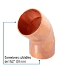 Codo 45° de cobre 1-1/2', FOSET 2