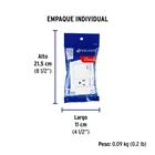Placa armada 1 interruptor,1 contacto,1mod, Española, blanco 6