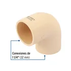 Codo 90° de CPVC de 1-1/4', FOSET 2