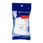 Placa armada 1 interruptor,1contacto,1.5mod,Española, blanco 5