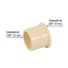 Reducción bushing de CPVC 1-1/4' x 3/4', FOSET 2