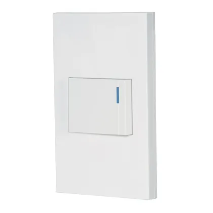 Placa armada 1 interruptor, 1.5 módulos, Española, blanco