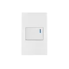 Placa armada 1 interruptor de 3vías, 1.5mód, Española,blanco 1