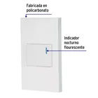 Placa armada 1 interruptor de 3vías, 1.5mód, Española,blanco 2