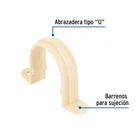 Abrazadera tipo 'U' de CPVC de 1-1/4', FOSET 2