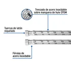 Manguera para boiler, acero inox. 1/2'H x 1/2'H, 150 cm 2