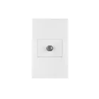 Placa armada 1 toma de TV, 1.5 módulos, Española, blanco 1