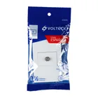 Placa armada 1 toma de TV, 1.5 módulos, Española, blanco 4