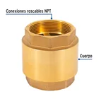 Válvula de retención de latón 2', FOSET 2