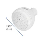 Regadera redonda de ABS 2-1/2' sin brazo, FOSET BASIC 3