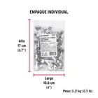 Bolsa con 100 colgadores de 75 mm tipo caimán, FIERO 5