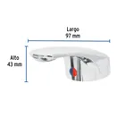 Maneral de palanca p/monomando lavabo MP-420, cromo, BASIC 3