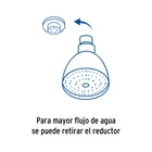 Regadera cónica 2-1/2', metálica, sin brazo, cromo, AQUA 4