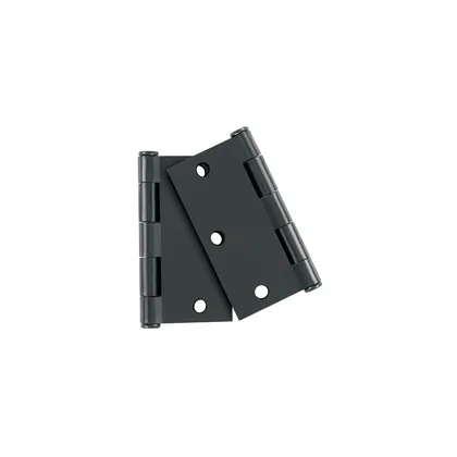 Bolsa 2 bisagras cuadradas 3-1/2', negro mate, cabeza plana