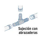 Tee inserción macho latón 1/2' para manguera, FOSET 3