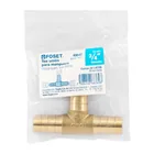 Tee inserción macho latón 3/4' para manguera, FOSET 4