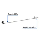 Toallero de barra de latón acabado cromo, FOSET ELEMENT 2