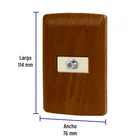 Placa armada con conexión para TV, madera, línea Italiana 3