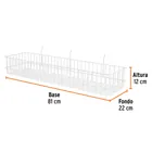 Canastilla de acero, 81 x 22 x 12 cm, TRUPER 3
