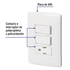 Placa armada contacto 2 interruptores,blanco, línea Italiana 2