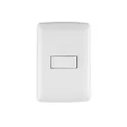 Placa armada 1 interruptor escalera, blanco, línea Italiana 1