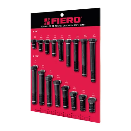 Exhibidor FIERO de tornillos #2, grado 5
