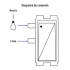 Placa armada, 2 interruptores sencillos,negro,línea Italiana 4