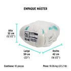 Bolsa de 1 kg de estopa extra fina, color crema, KLINTEK 3