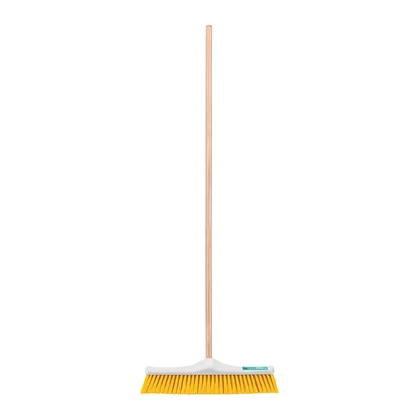 Cepillo para barrer cerda suave de 50 cm, bastón de madera