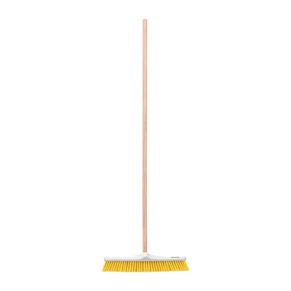Cepillo para barrer cerda suave de 56 cm, bastón de madera