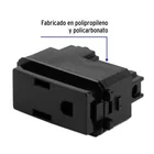 Contacto sencillo, 2 polos + tierra, línea Italiana, negro 2