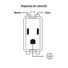 Contacto sencillo, 2 polos + tierra, línea Italiana, negro 4
