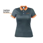 Playera polo performance para mujer, gris, G, TRUPER 3