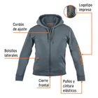 Sudadera gris para caballero, talla G, TRUPER 3