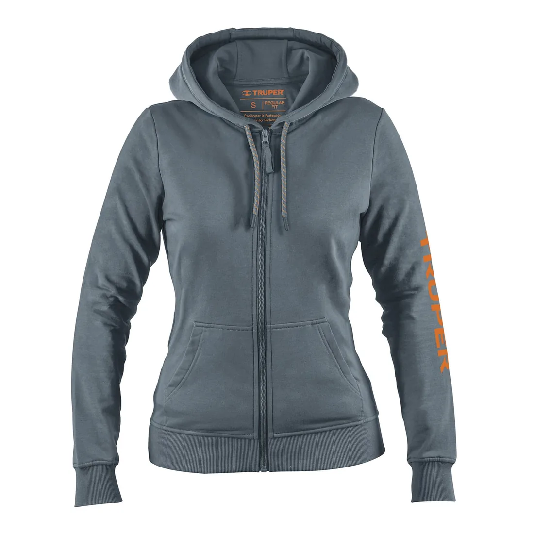 Sudadera gris para dama, talla CH, TRUPER