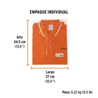 Playera polo performance para hombre, naranja, G, TRUPER 7