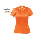 Playera polo performance para mujer, naranja, M, TRUPER 4