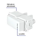 Interruptor de 3 vías con luz piloto, línea Italiana, blanco 3