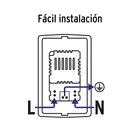 Contacto aterrizado + 2 puertos USB, blanco, línea Italiana 5