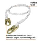 Cable de posicionamiento cuerda de poliéster de 2 m, ANSI 2