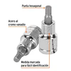Dado punta hexagonal de 1/4', cuadro 1/2', TRUPER 2