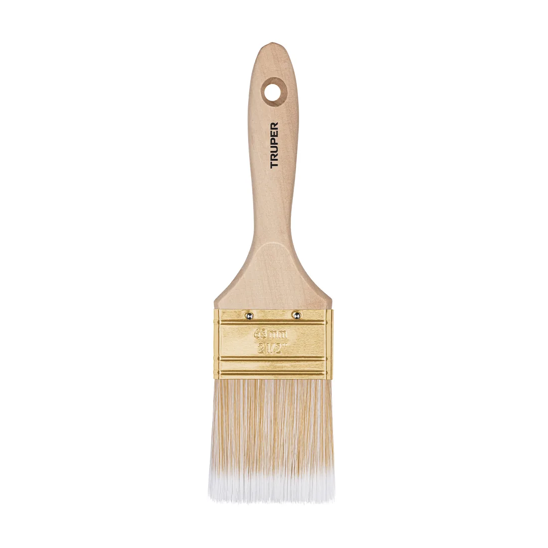 Brocha cerdas sintéticas 2-1/2' corte recto, mango de madera