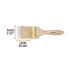 Brocha cerdas sintéticas 2-1/2' corte recto, mango de madera 3