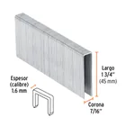 Caja con 1000 grapas corona 7/16' cal. 16, 45mm p/ENNE-160 2